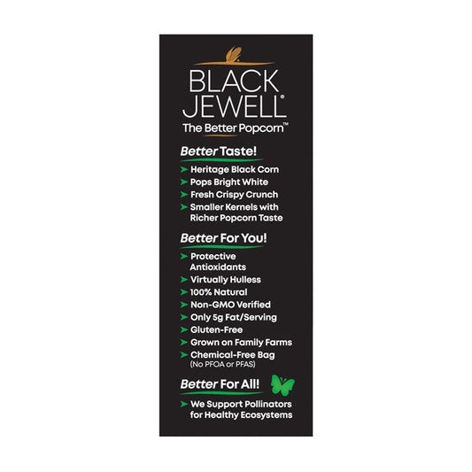 Natural Microwaveable Popcorn Black Jewell Better Popcorn Chemical Free Bags For Microwave Cooking Delicious Heritage Black Corn