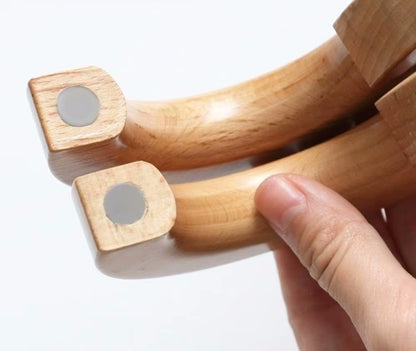 Magnetic Curtain Holders Made Of Real Wood For Window Drape Tie Backs