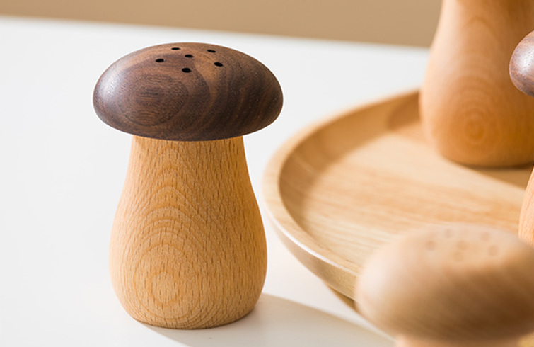 Walnut And Beechwood Toothpick Shaker Table Decor