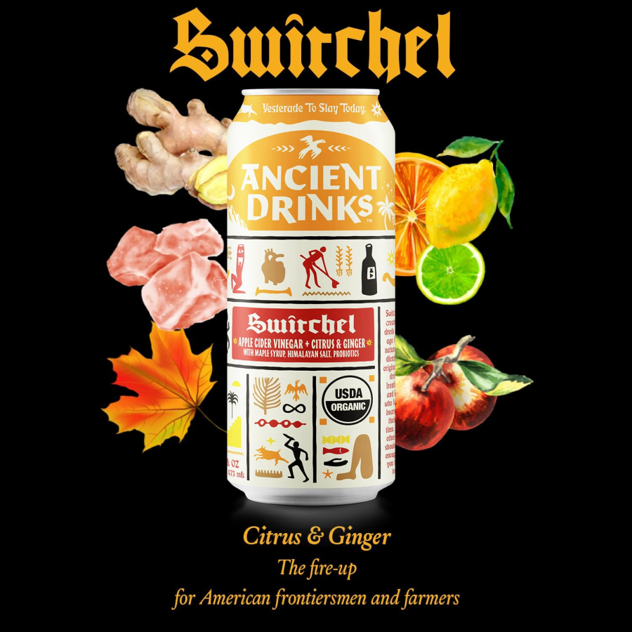 Citrus And Ginger Switchel Ancient Drinks Organic Beverage