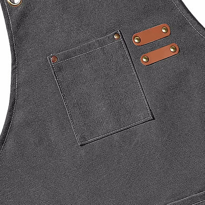 Close Up Canvas Detail Cloth Apron Pocket Design