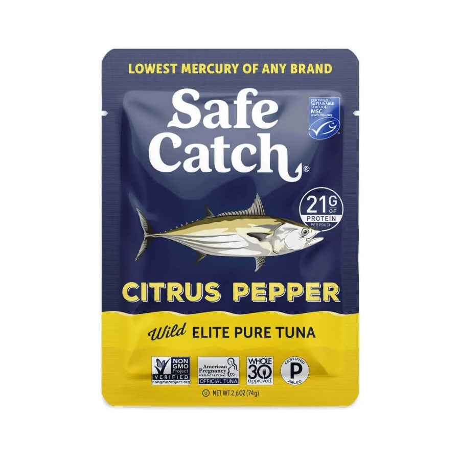 Safe Catch Elite Citrus Pepper Wild Tuna Pouch 2.6oz