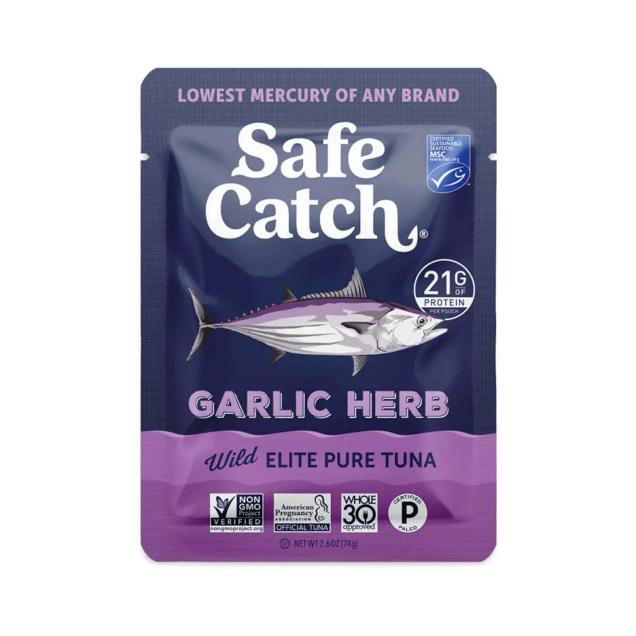 Safe Catch Elite Garlic Herb Wild Tuna Pouch 2.6oz