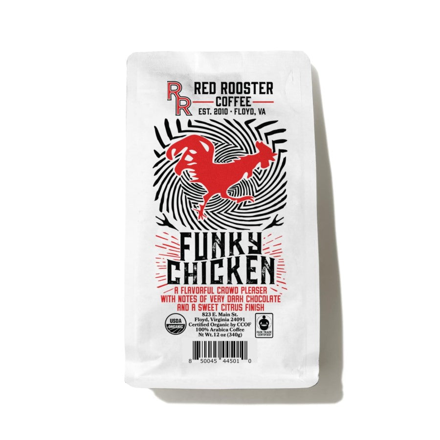 Red Rooster Coffee Funky Chicken Organic Whole Bean 12oz