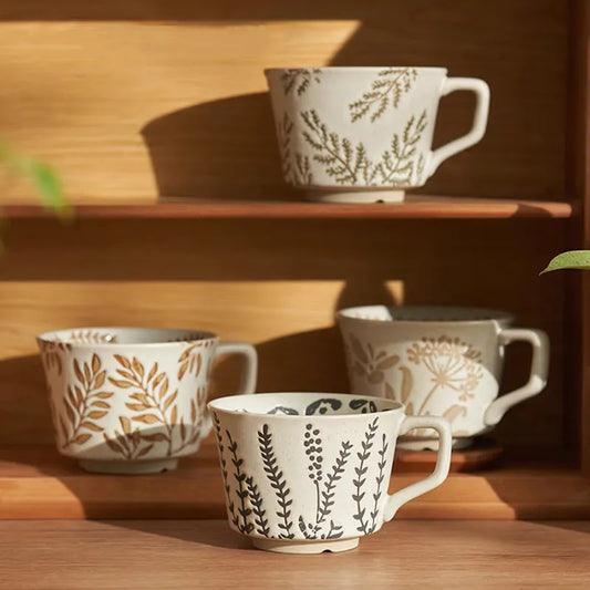 Organic Botanics Ceramic Cups With Exposed Base Naturally Aesthetic Drinkware