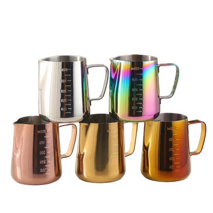 Stainless Steel Chic Frothing Pitcher With Measurements