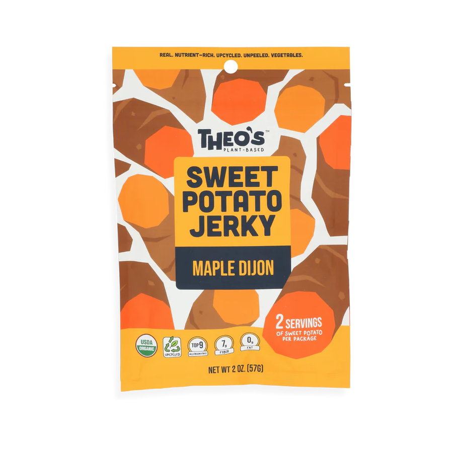 Theo's Plant Based Organic Sweet Potato Jerky Maple Dijon 2oz