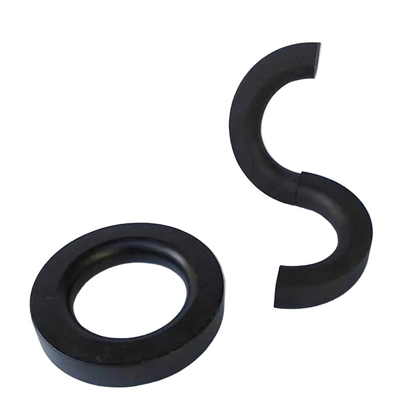 Wooden Curtain Holdback Magnetic Rings Set of 2 Black Color