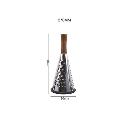Luxury Chef Stainless Steel Cone Grater With Wood Handle