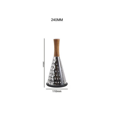 Luxury Chef Stainless Steel Cone Grater With Wood Handle