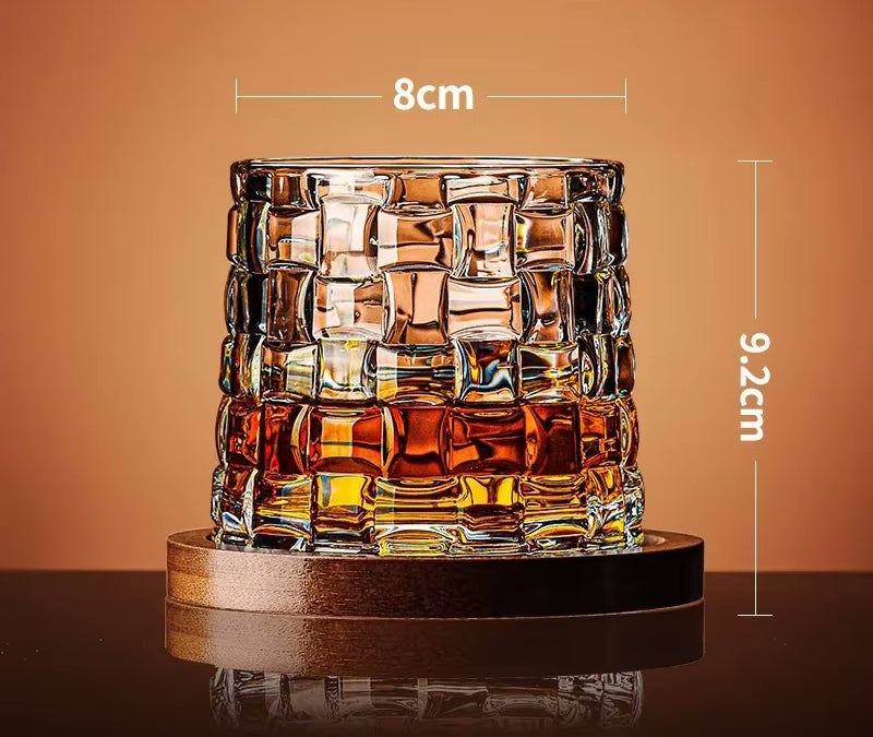 Woven Glass Yacht Club Style Whiskey Tumbler And Coaster