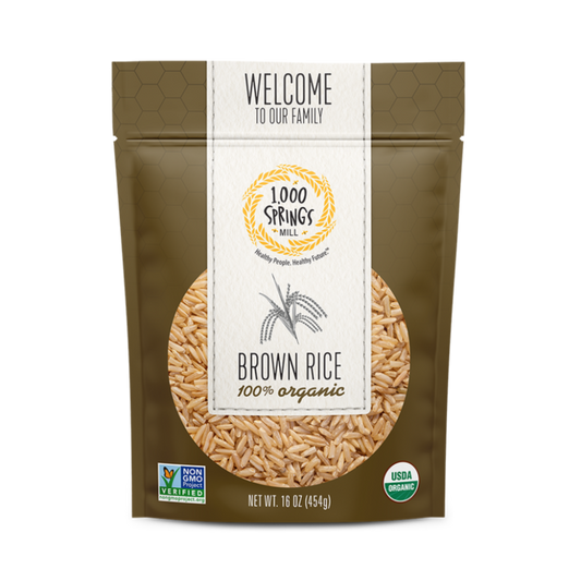 1000 Springs Mill Organic Brown Rice 16oz