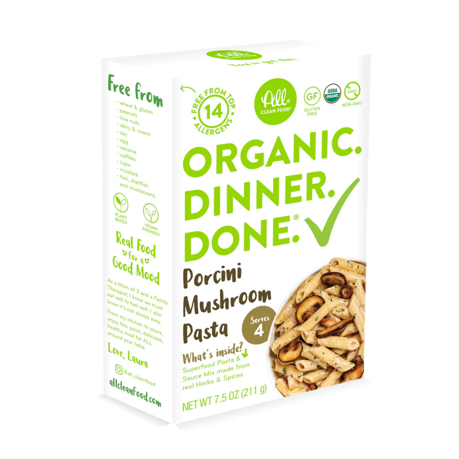 All Clean Food Organic Porcini Mushroom Pasta 7.5oz