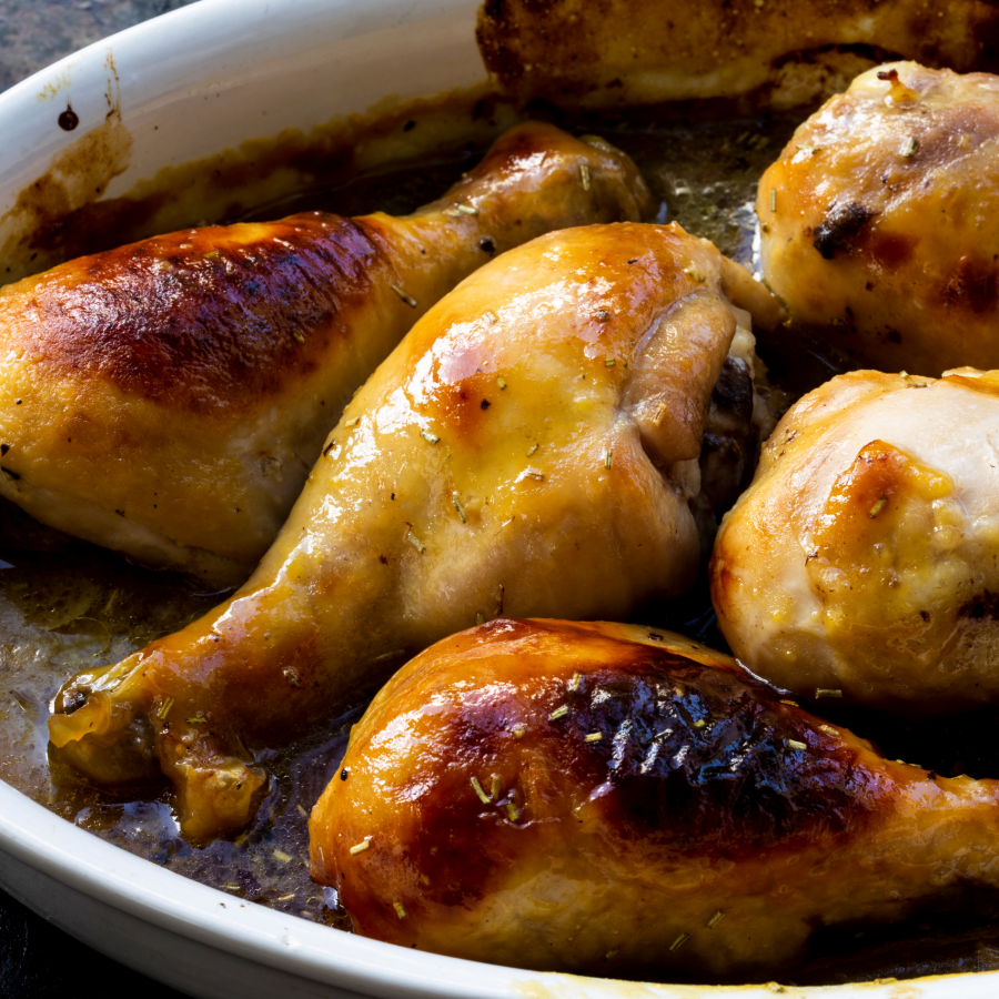 Chicken Drumsticks Baked In Primal Kitchen Honey Mustard Marinade From Terra Powders