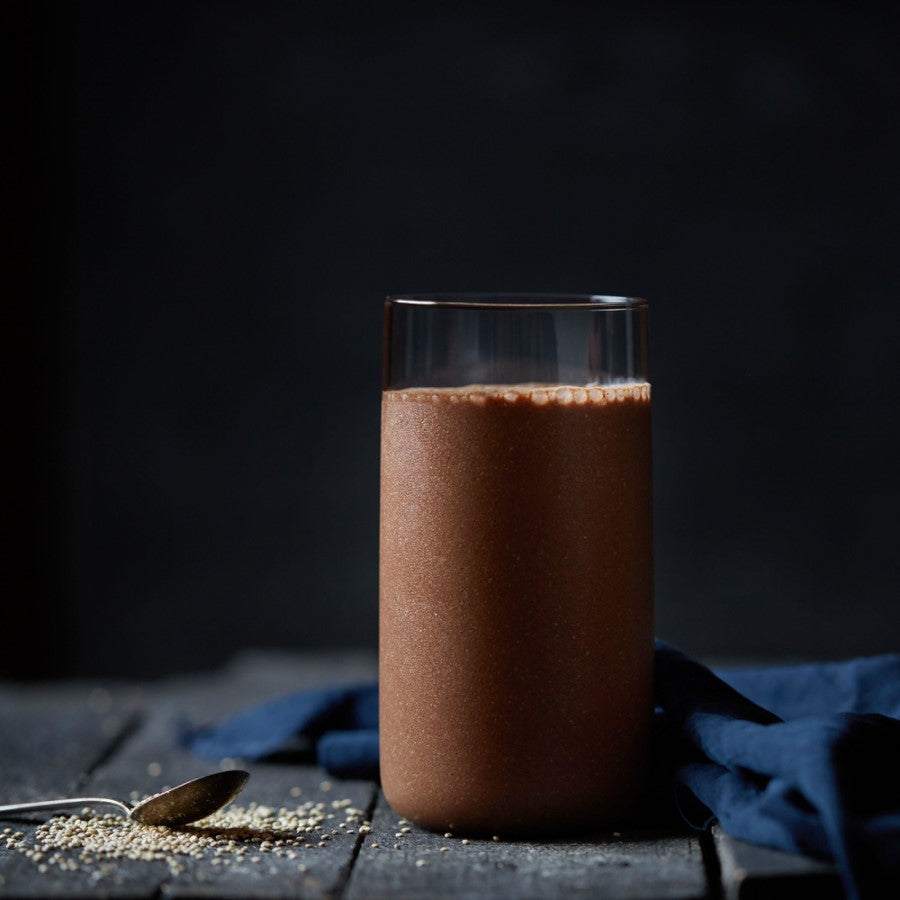 Chocolate Banana Quinoa Smoothie Using TruRoots Sprouted Quinoa