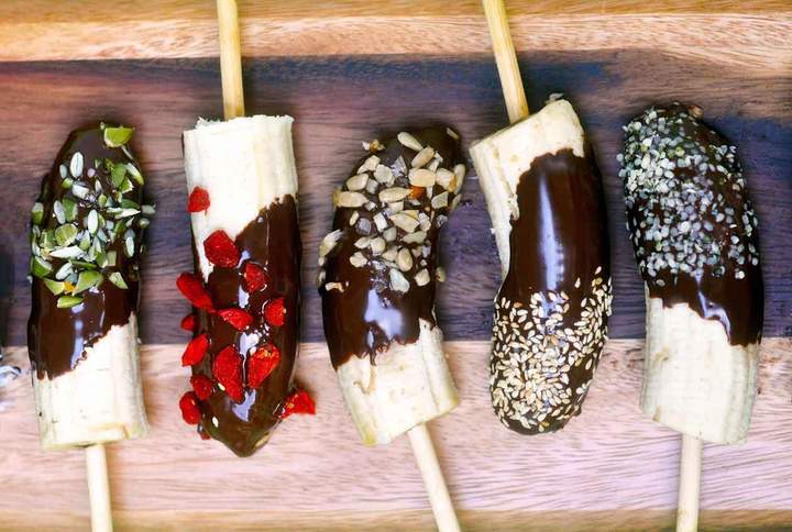 Pascha Recipe Chocolate Vegan Banana Pops Using 55% Cacao Semisweet Chocolate Chips