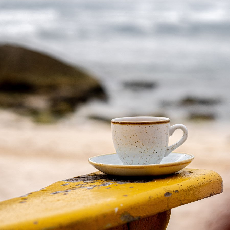 Cup Of Organic Florida Chai Tea On The Beach Yaupon Brothers Organic Holly Tea From Terra Powders