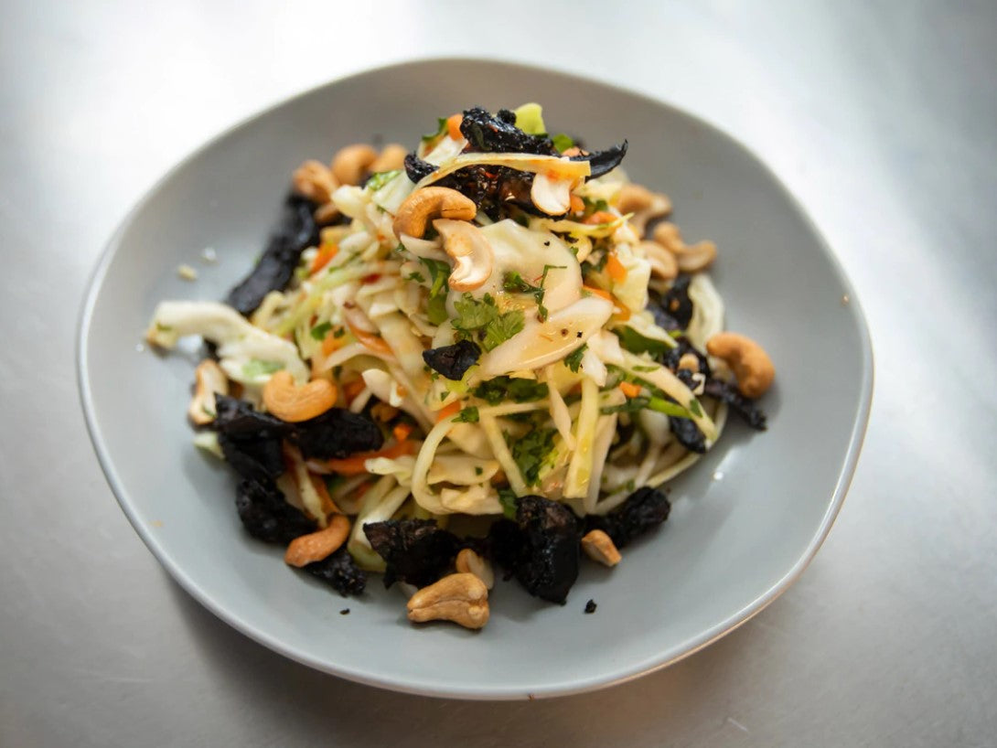 Vietnamese Cabbage Salad Recipe Using Vegan Jerky From Eat The Change Teriyaki Ginger Mushroom