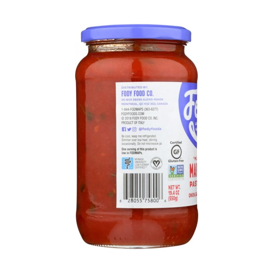 Fody Food Co Non-GMO Gluten Free Marinara Sauce