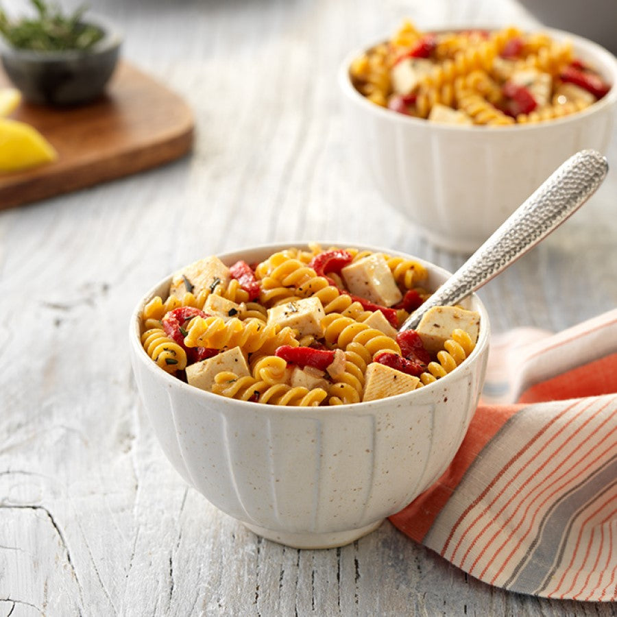 Green Lentil Rotini With Lemon Rosemary Tofu Tolerant Pasta Recipe