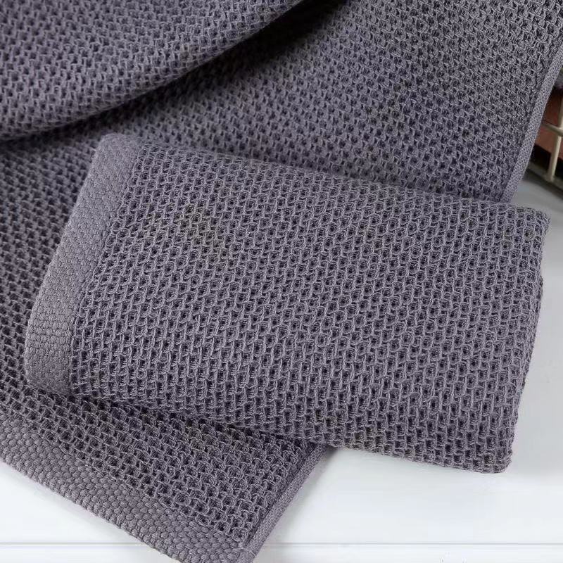 Pure Cotton Waffle Knit Kitchen And Bath Wash Cloths Slate Color