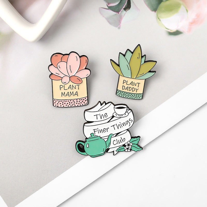 Plant Mama Plant Daddy The Finer Things Club Fashion Brooches