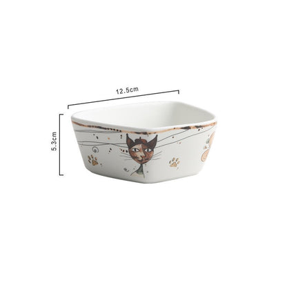 Classy Cats Jacques And Friends Irregular Shape Bowl Size Measurements