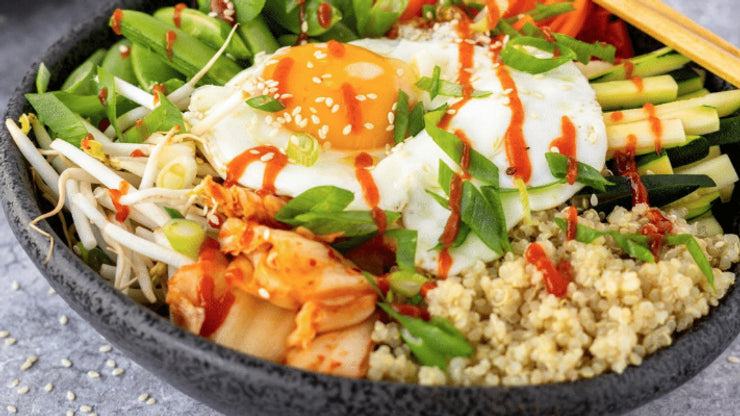 Korean Quinoa Bibimbap Recipe Made With Organic Sideaway Foods Classic Quinoa