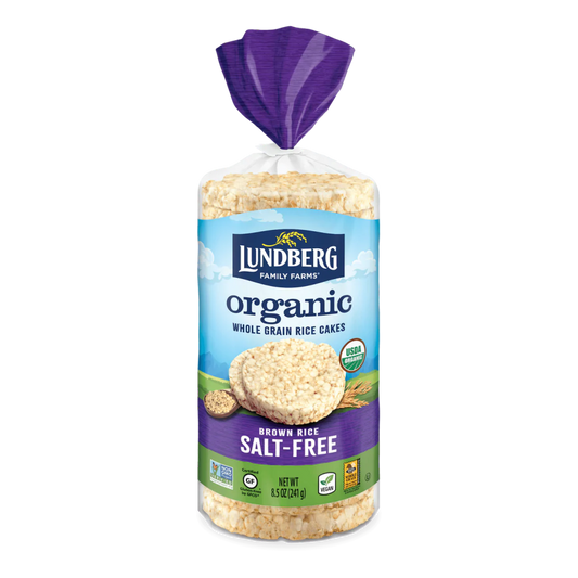 Lundberg Family Farms Organic Brown Rice Cakes Salt Free 8.5oz