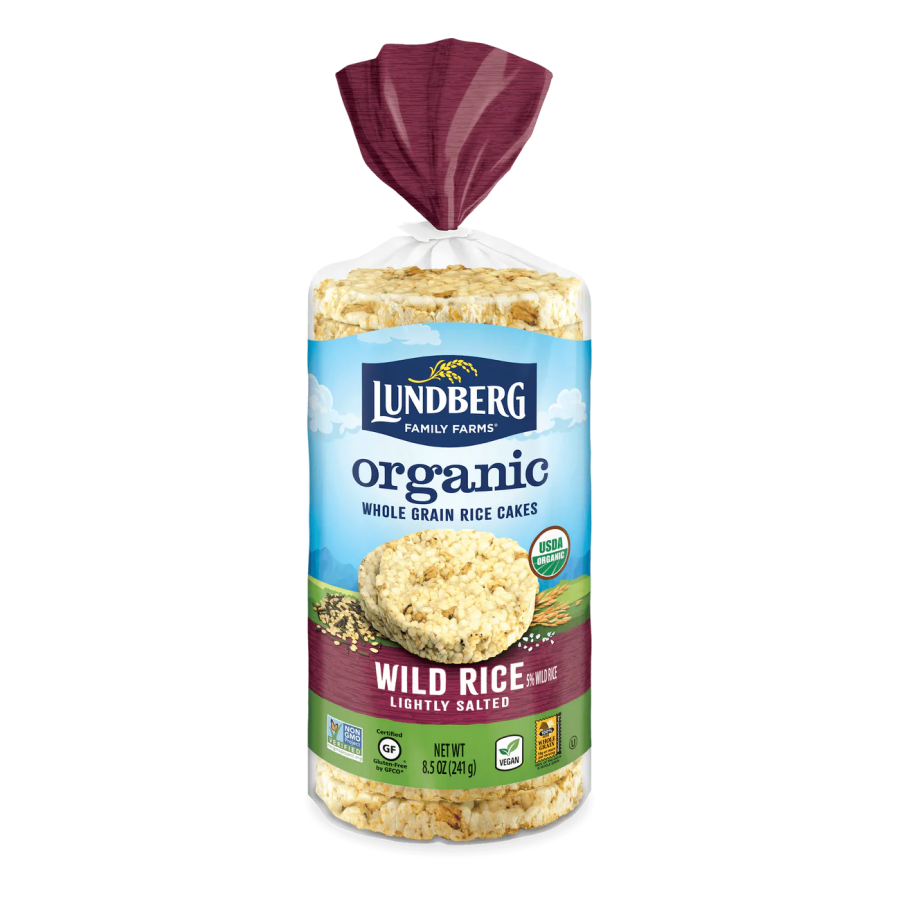 Lundberg Family Farms Organic Brown Rice Cakes With Wild Rice 8.5oz