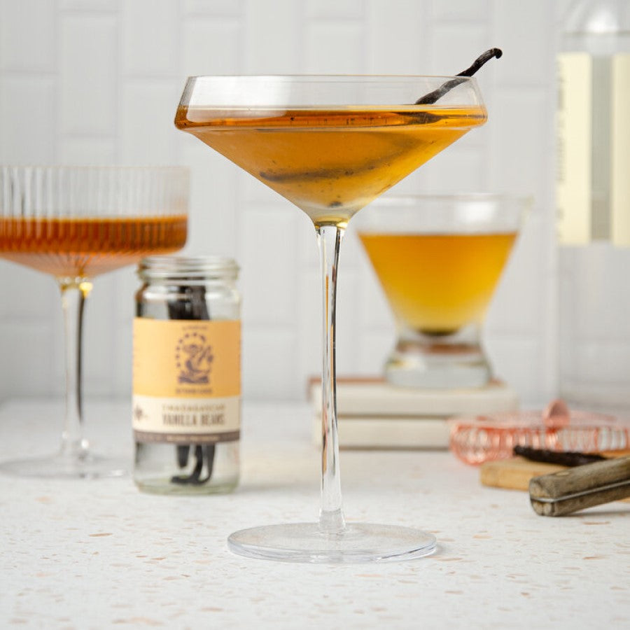 Madagascar Vanilla Bean Martini Recipe Cocktail Drink Made Using Beyond Good Real Vanilla Bean