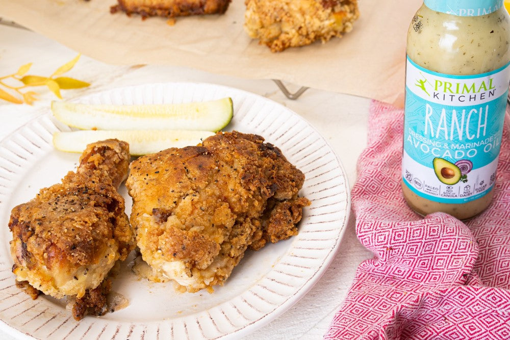 Ranch Fried Chicken Primal Kitchen Recipe Using Creamy No Dairy Ranch Marinade