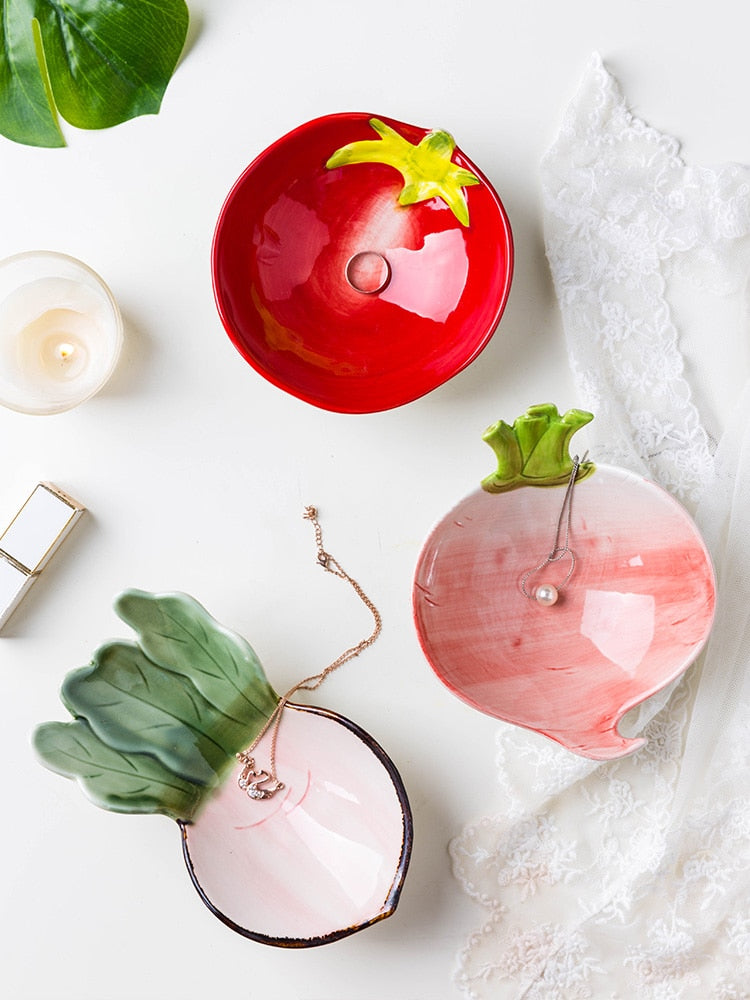 Foodie Gift Idea Trinket And Ring Dishes In Fresh Vegetable Shapes