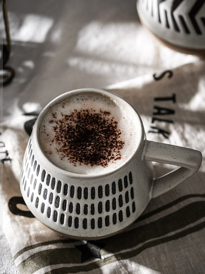 Hygge Moment Coffee Latte In Nordic Style Mug With Triangle Handle From Terra Powders Home Goods
