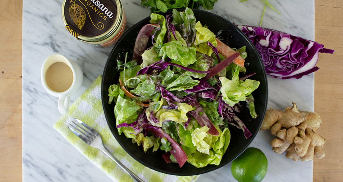 Clean Ingredient Thai Cashew Salad Dressing Recipe Using Artisana Organics Raw Cashew Butter